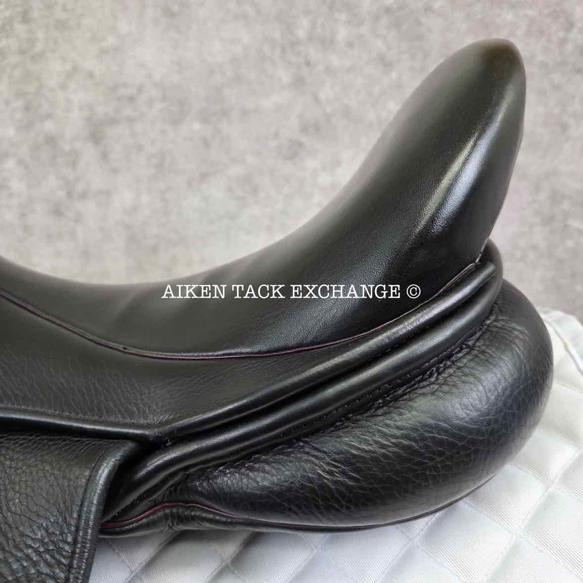 JRD Alvina Dressage Saddle, 18" Seat, Medium Wide Tree, Wool Flocked Panels