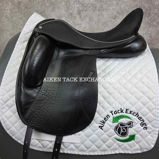 2013 Custom Saddlery Icon Coda Monoflap Dressage Saddle, 18" Seat, Adjustable Tree, Wool Flocked Panels
