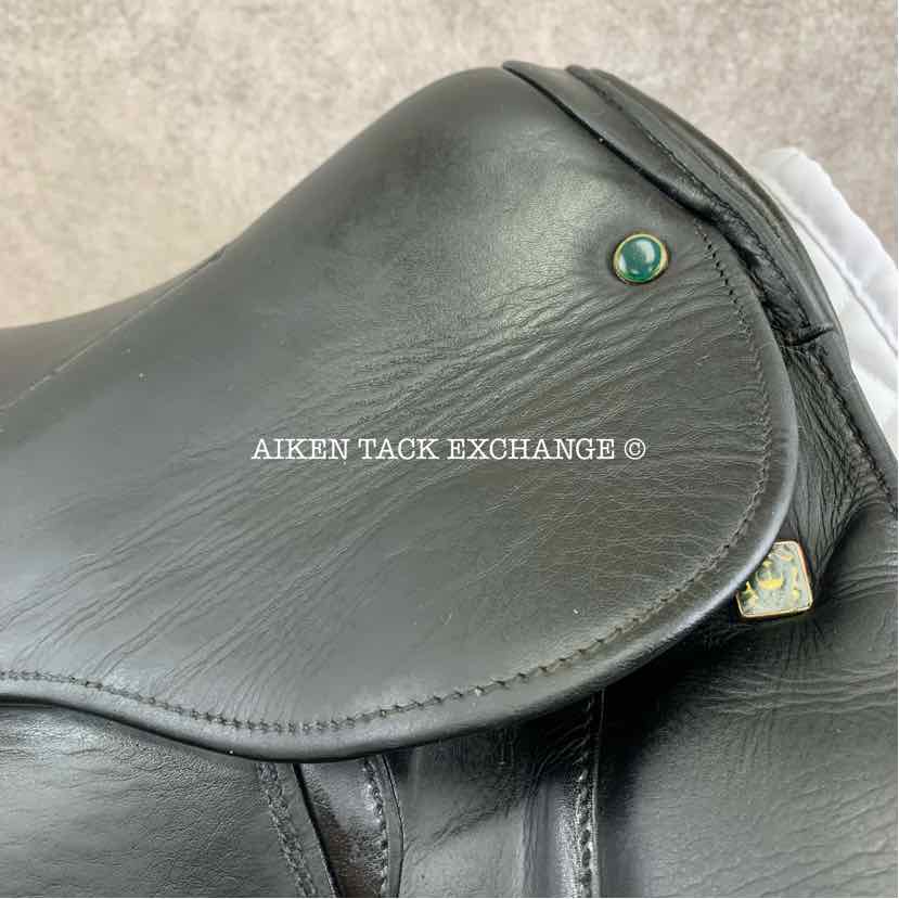 2006 Stubben Maestoso Deluxe Dressage Saddle, 18" Seat, 32cm Tree - W/XW, Wool Flocked Panels