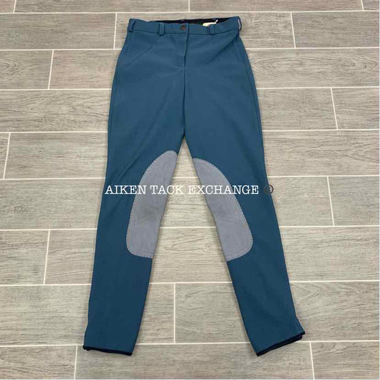 TuffRider Ladies Light Cotton Lowrise Knee Patch Breeches, Size 26