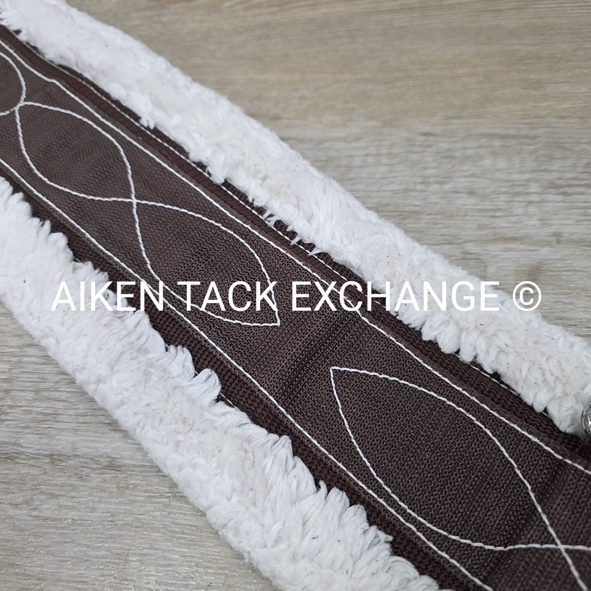 Equine Healthcare International Fleece Girth, Double End Elastic, Brown, 48"