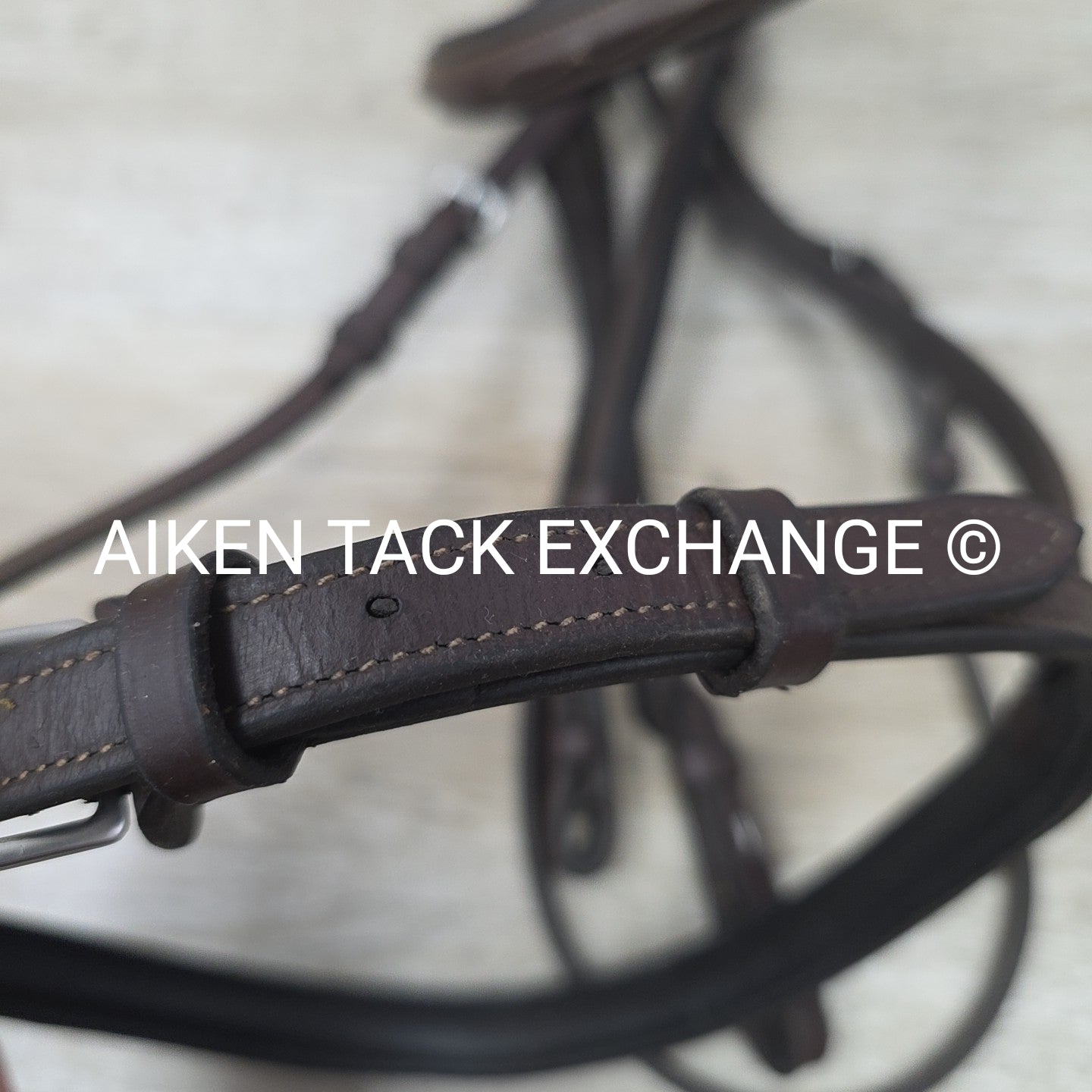 KL Select Black Oak Fancy Stitched Bridle with Matching Laced Reins, Brown, Over