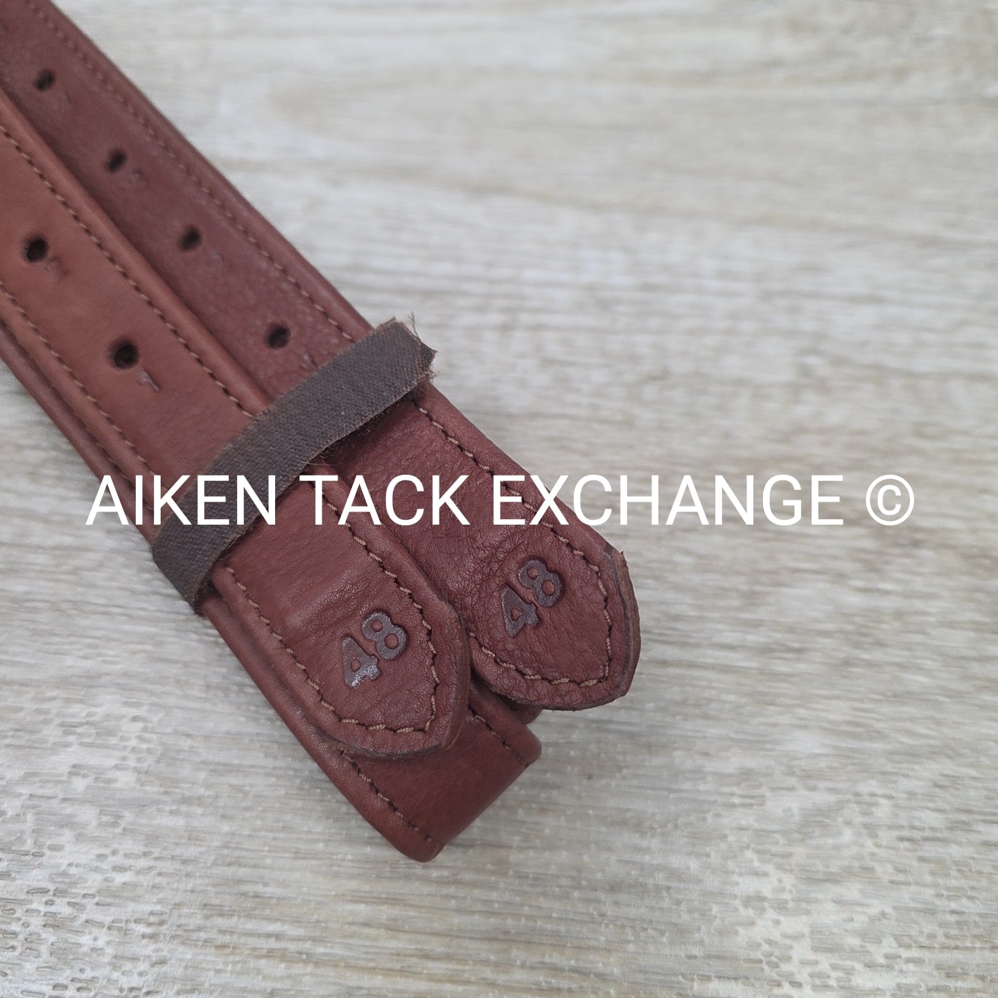 HDR Triple Covered Grippy Close Contact Stirrup Leathers, Australian Nut, 48"