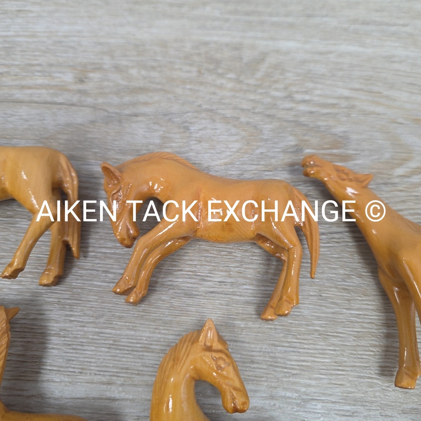 Handcarved Wooden Horses - Set of 8