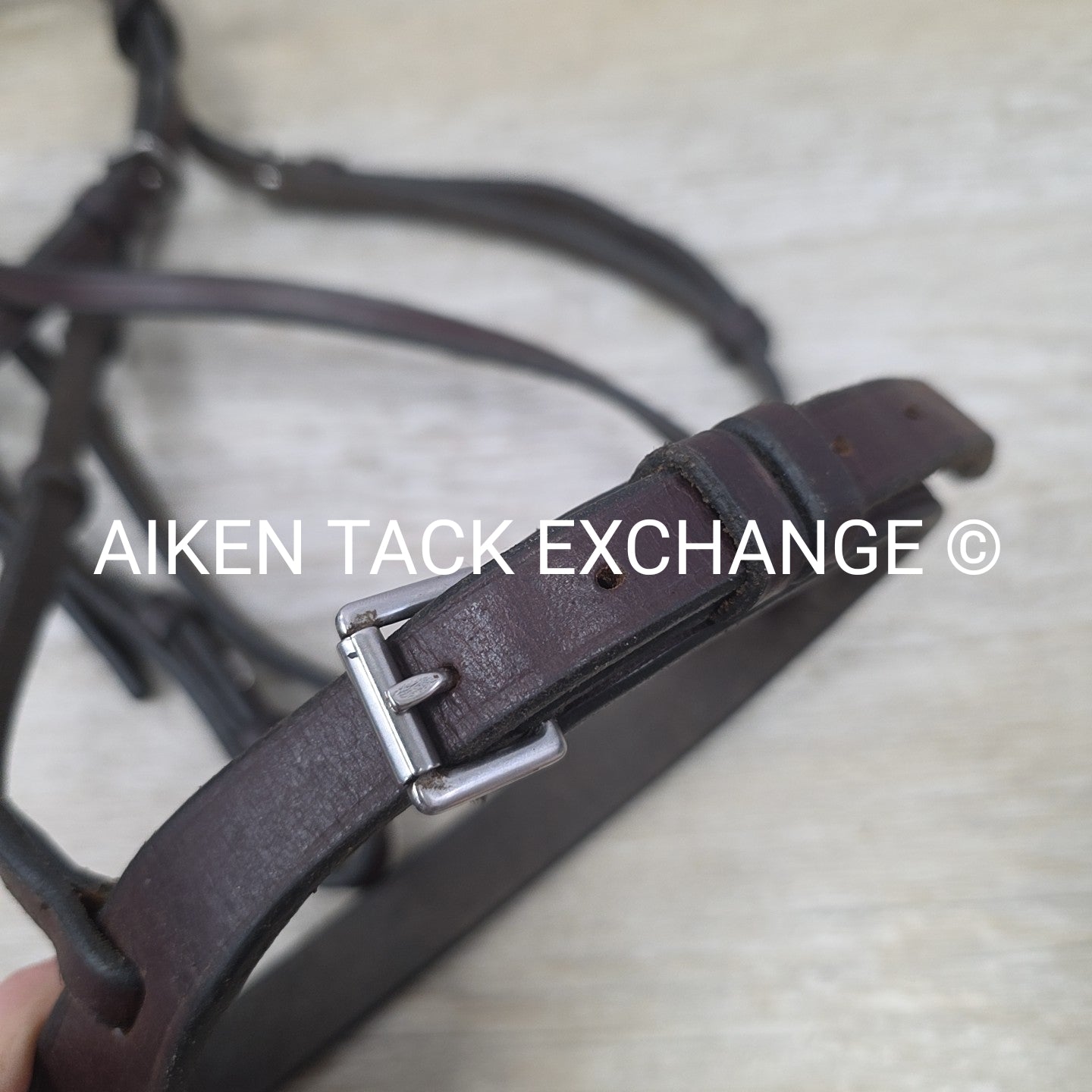 Flat Hunt Bridle with Matching Laced Reins, Brown, Size Cob