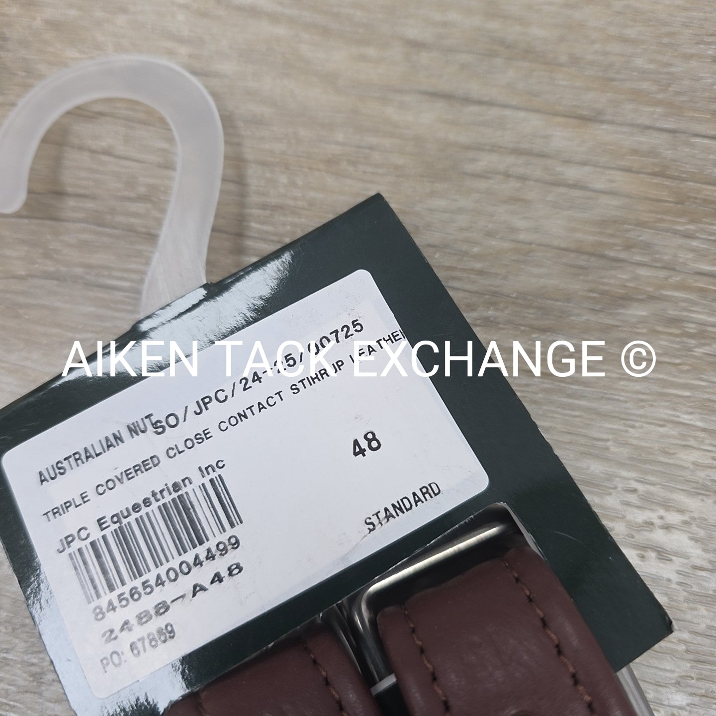 HDR Triple Covered Close Contact Stirrup Leathers, Australian Nut, 48"