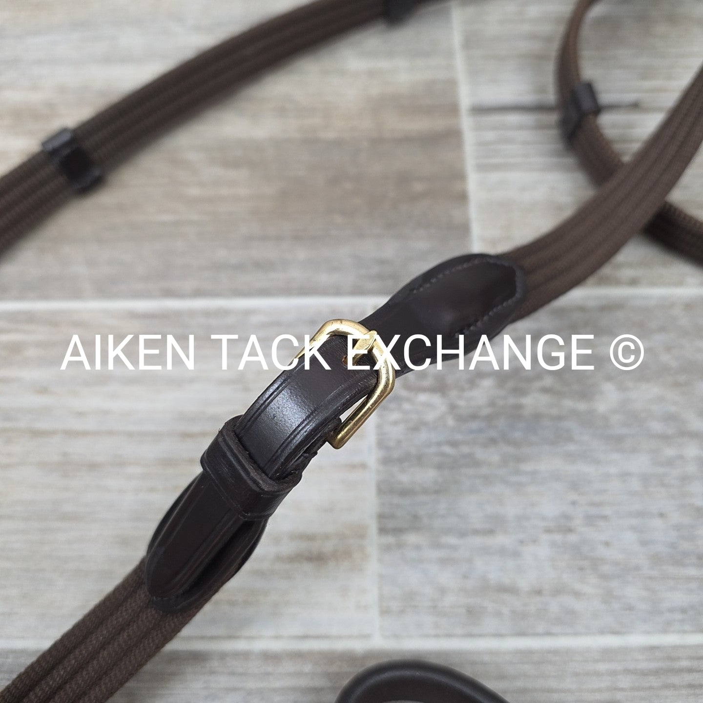 Kentaur Fancy Stitched Flash Bridle with Matching Reins, Brown, Size Full