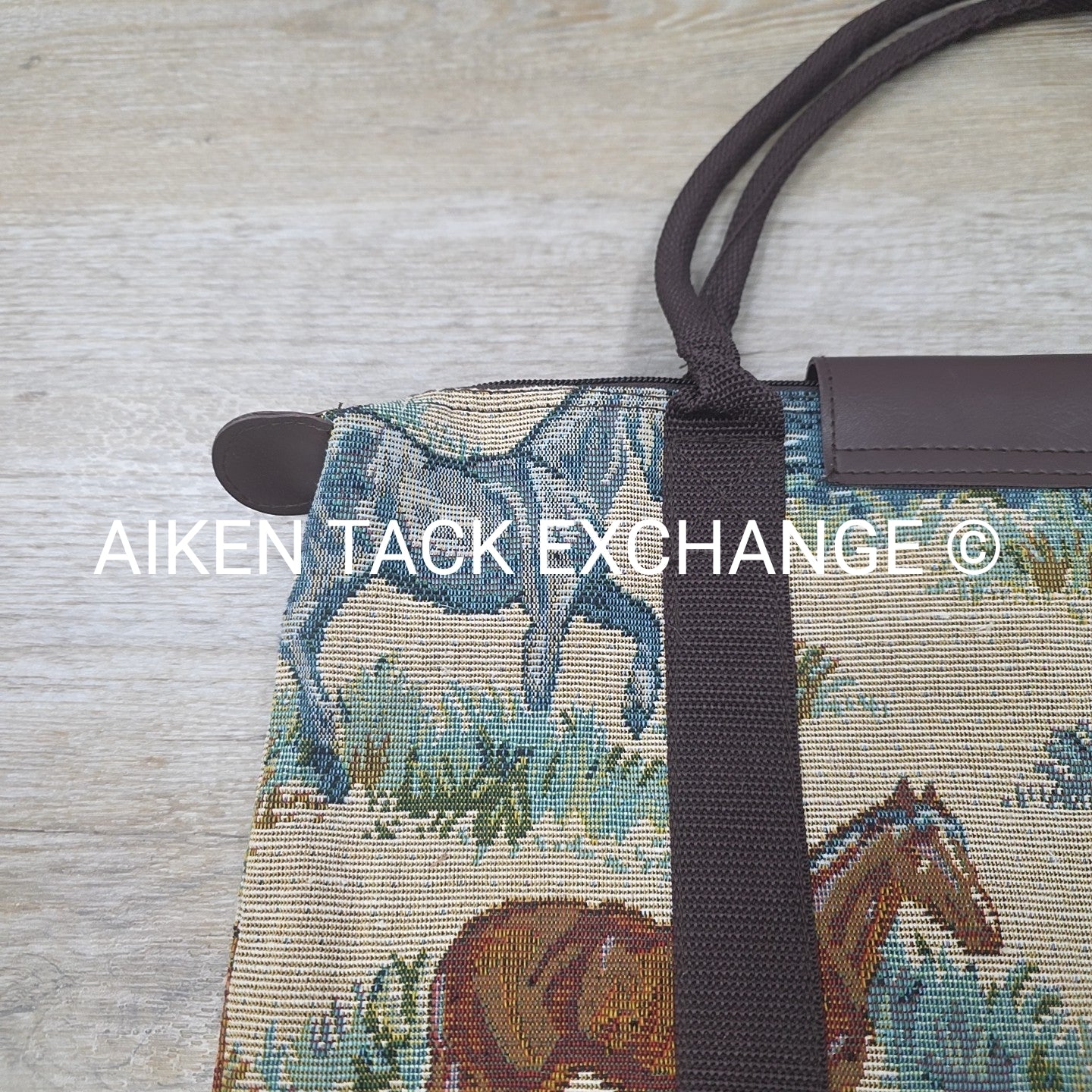 Equestrian Print Tote Bag