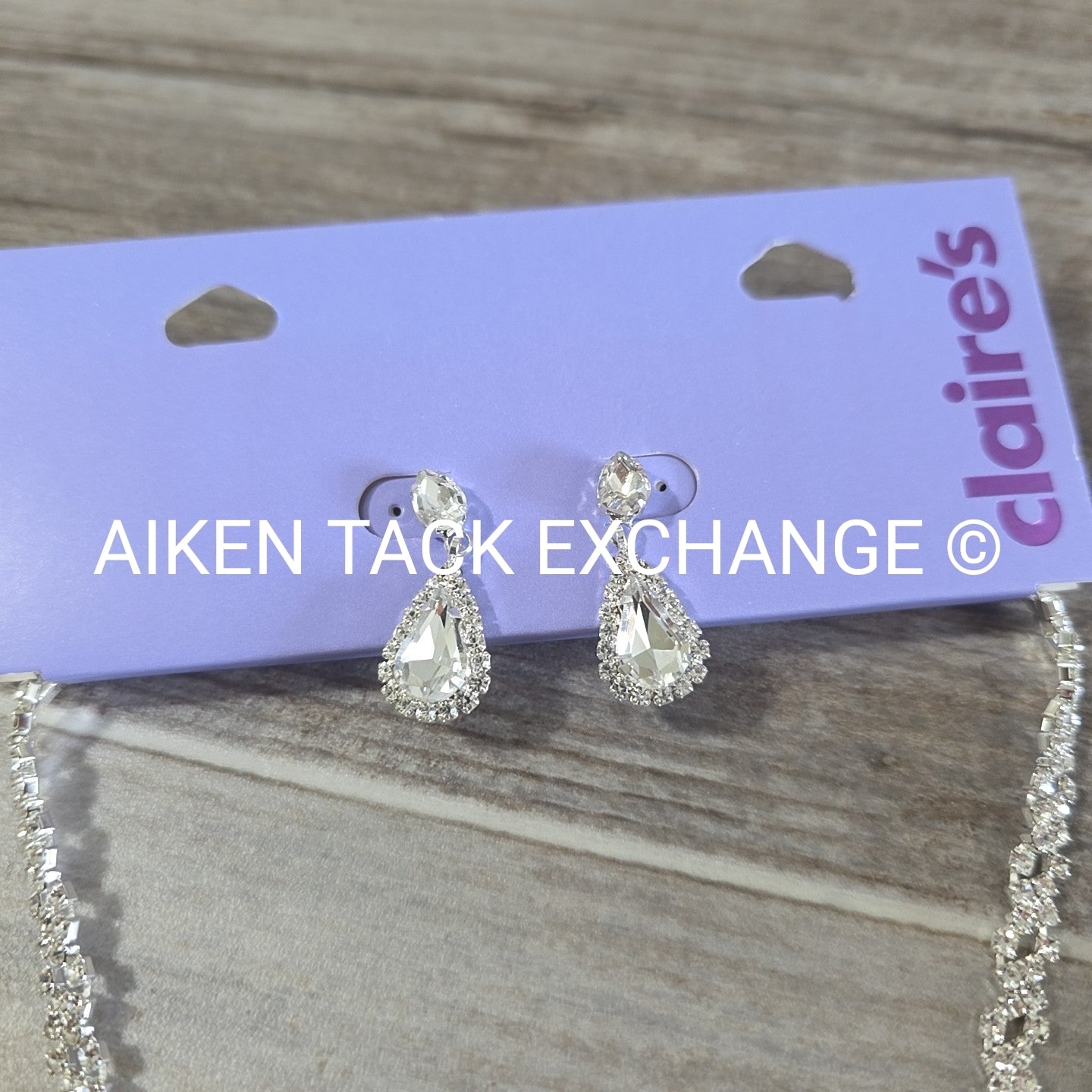 Claire's Bundle - 1 Tiara, 1 Set of Earrings, 1 Necklace