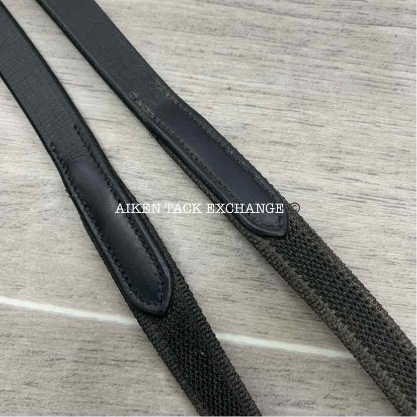 KL Select Red Barn Monkey Grip Reins, Size Full (54")
