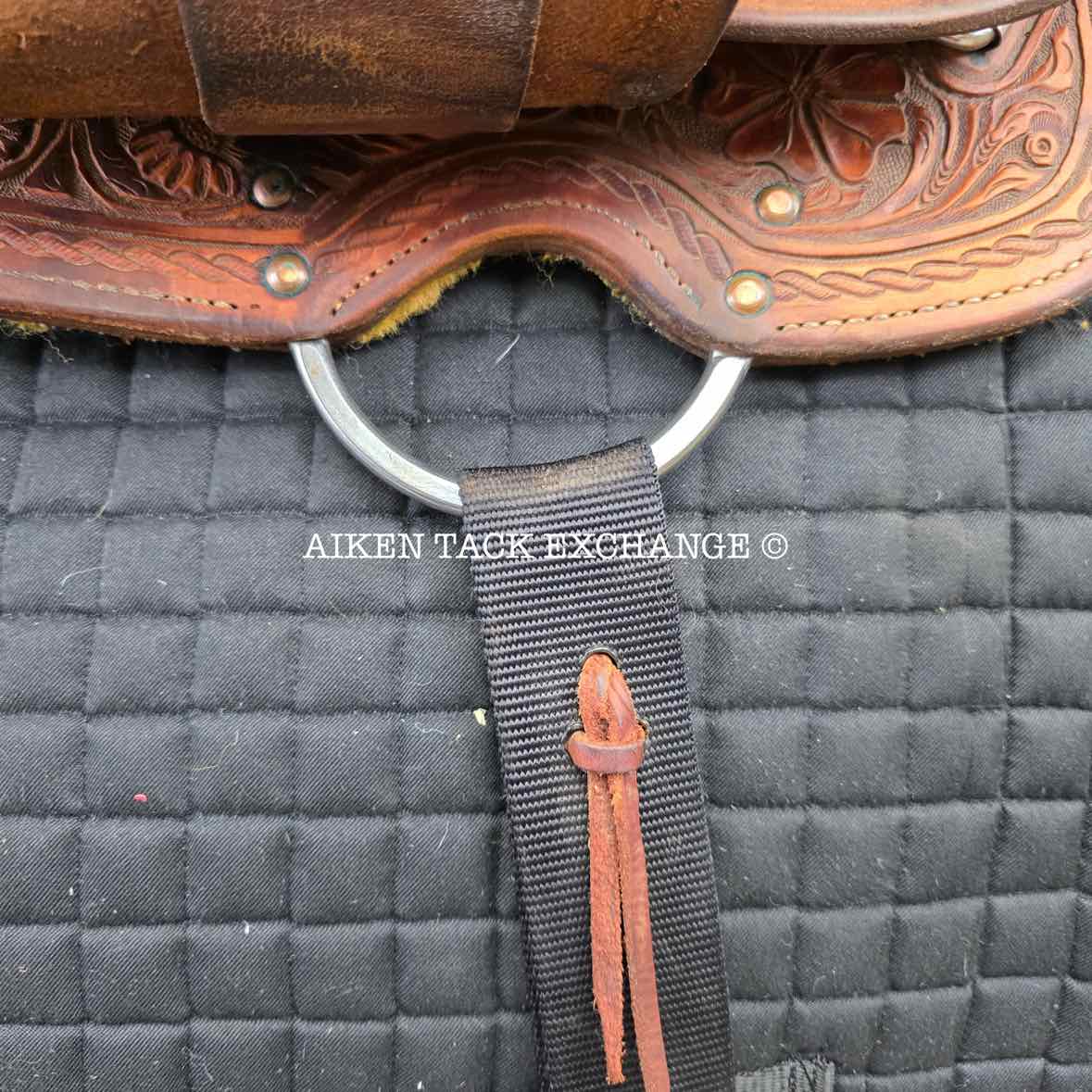 Teskey's Barrel Western Saddle, 15.5" Seat, Wide Tree - Full QH Bars