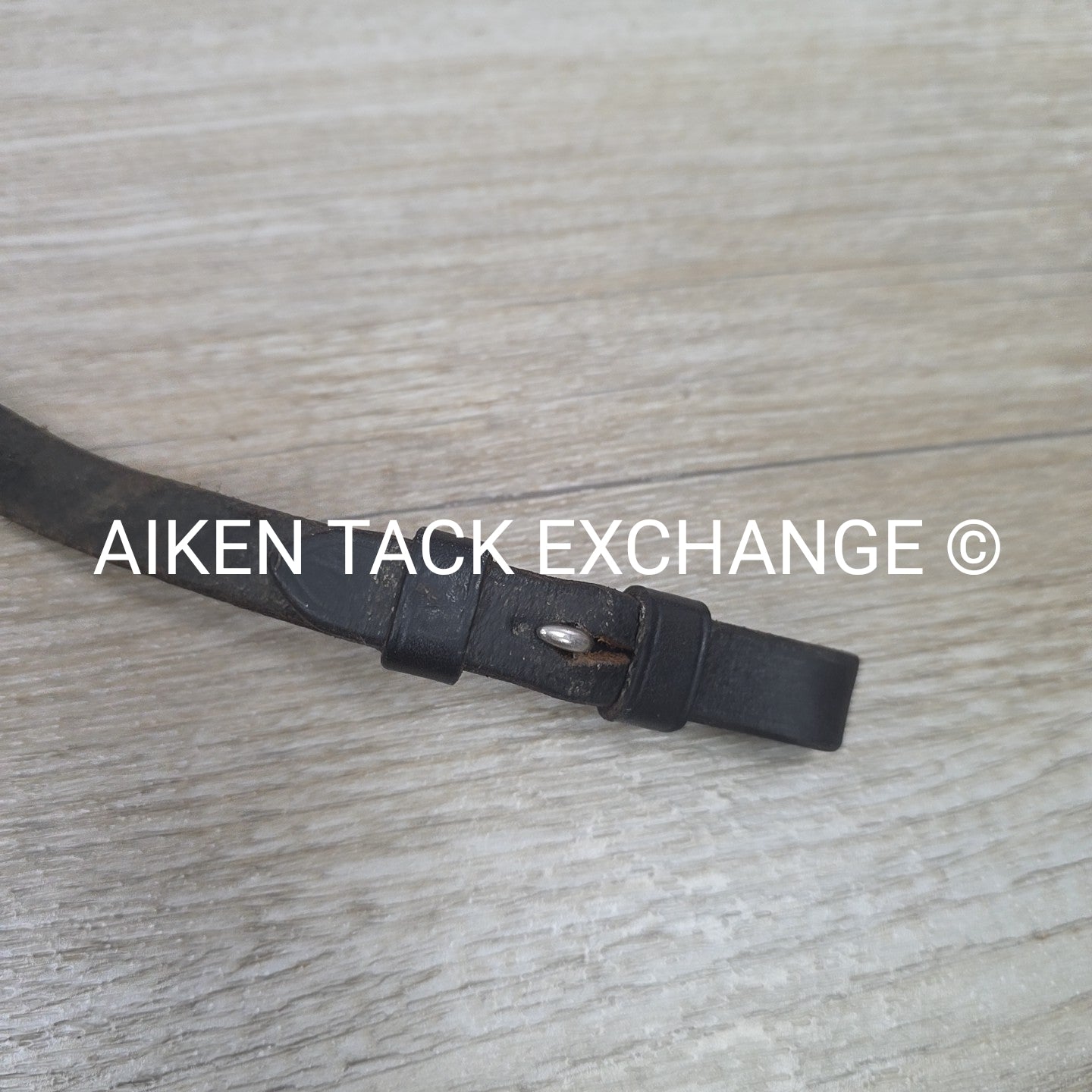 Flat Rubber Reins, Black, 54"