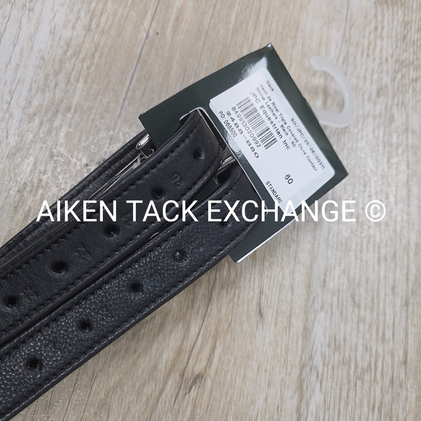 HDR Triple Covered Close Contact Stirrup Leathers, Black, 60"