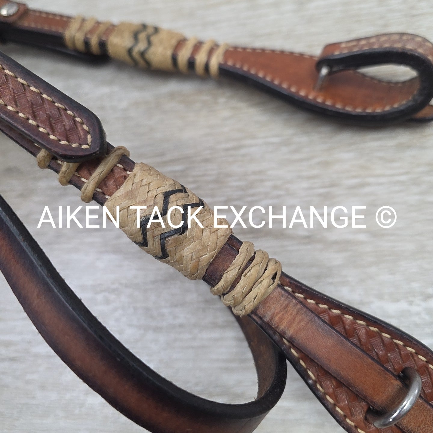 Sharp Browband Western Bridle, No Reins, Brown, Size Full