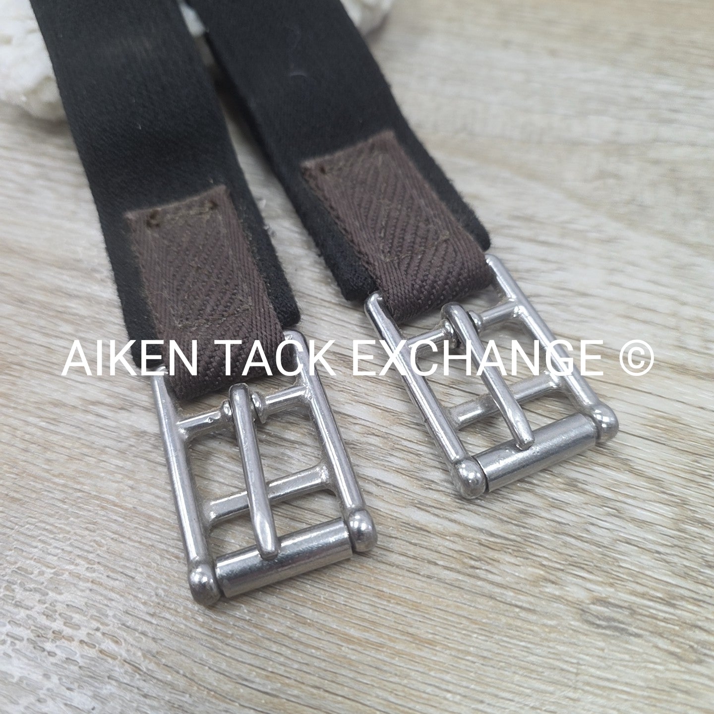 Oaklyn Removable Fleece Double End Elastic Girth, Brown, Size 40"