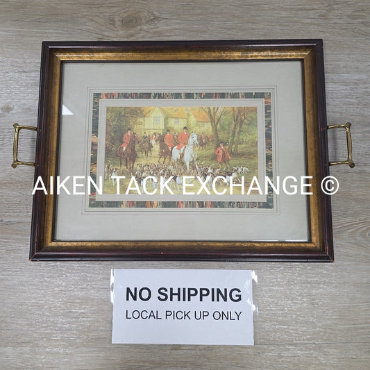 Fox Hunting Scene Coffee Table Tray