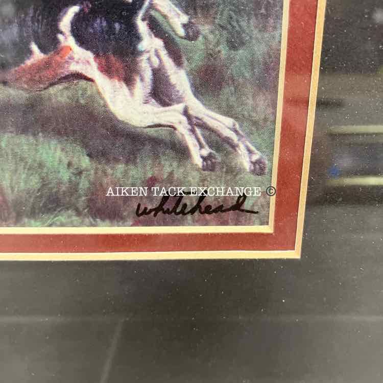 Whitehead Fox Hunt Print, Matted and Framed, 14.5" x 20.5"