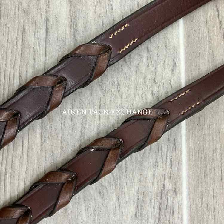 Crosby Plain Raised Bridle with Matching Laced Reins, Sized Cob
