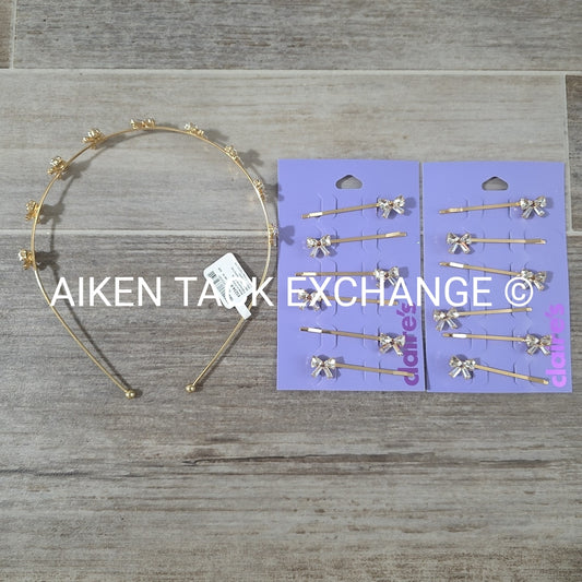 Claire's Hair Bundle - 1 Headband, 12 Hair Clips