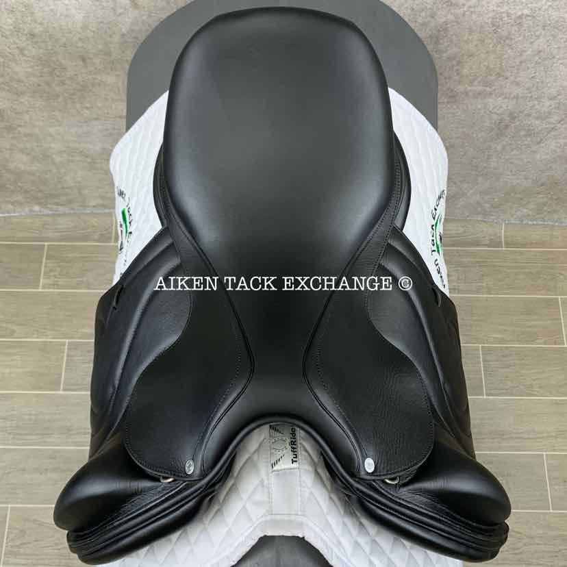 **SOLD** 2014 Antares Cadence Monoflap Dressage Saddle, 17.5" Seat, 1N Flap - Short, Medium Wide Tree, Foam Panels, Buffalo Leather