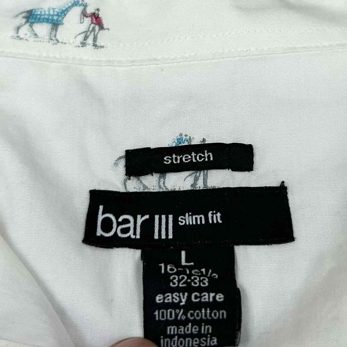 Bar III Long Sleeve Button Up Top, Size Large
