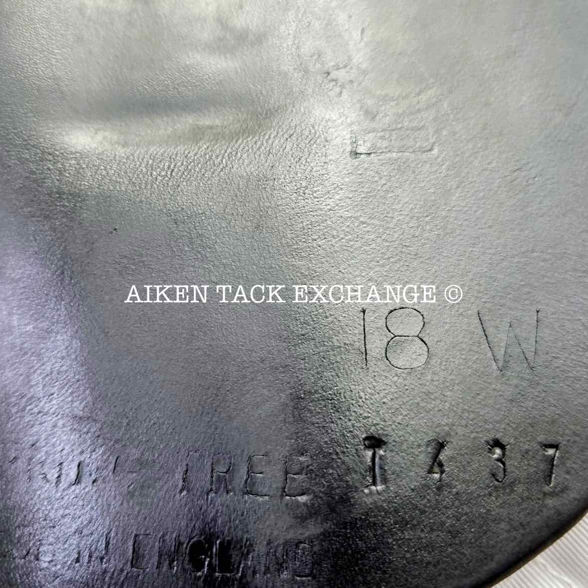 2007 Black Country Eloquence Dressage Saddle, 18" Seat, Wide Tree, Wool Flocked Panels