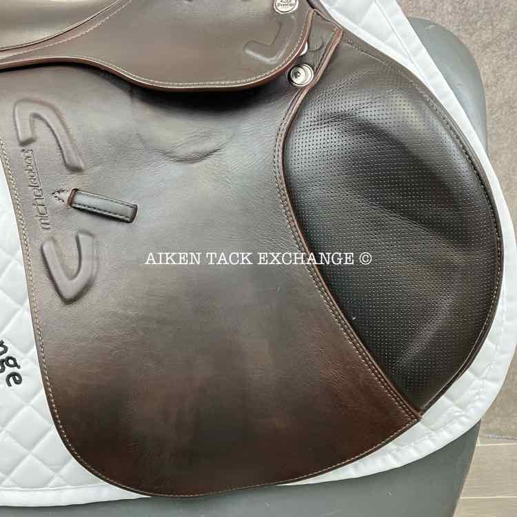 2018 Prestige Michel Robert Close Contact Jump Saddle, 18" Seat, 34 Tree - M/MW, Wool Flocked Panels