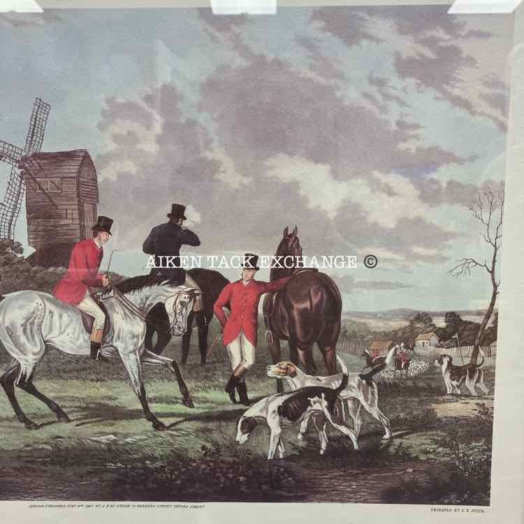 The Meet Hunt Scene Print by William J. Shayer, Matted/Framed, 27" x 23"
