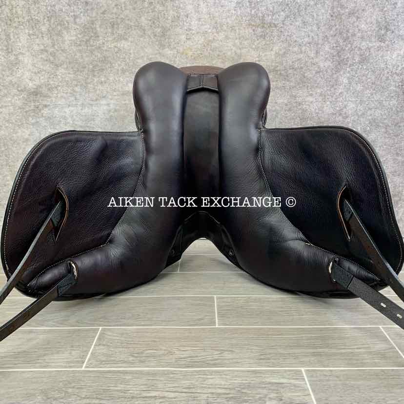 2022 MaxFlex Picasu Monoflap Dressage Saddle, 18" Seat, Flex Tree - Wide Fit, Wool Flocked Pony Panels