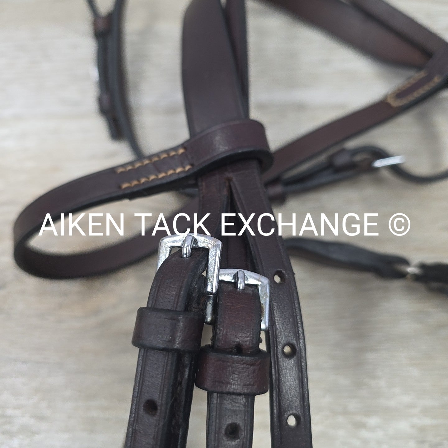 Plain Bridle with Drop Noseband, No Reins, Brown, Size Cob