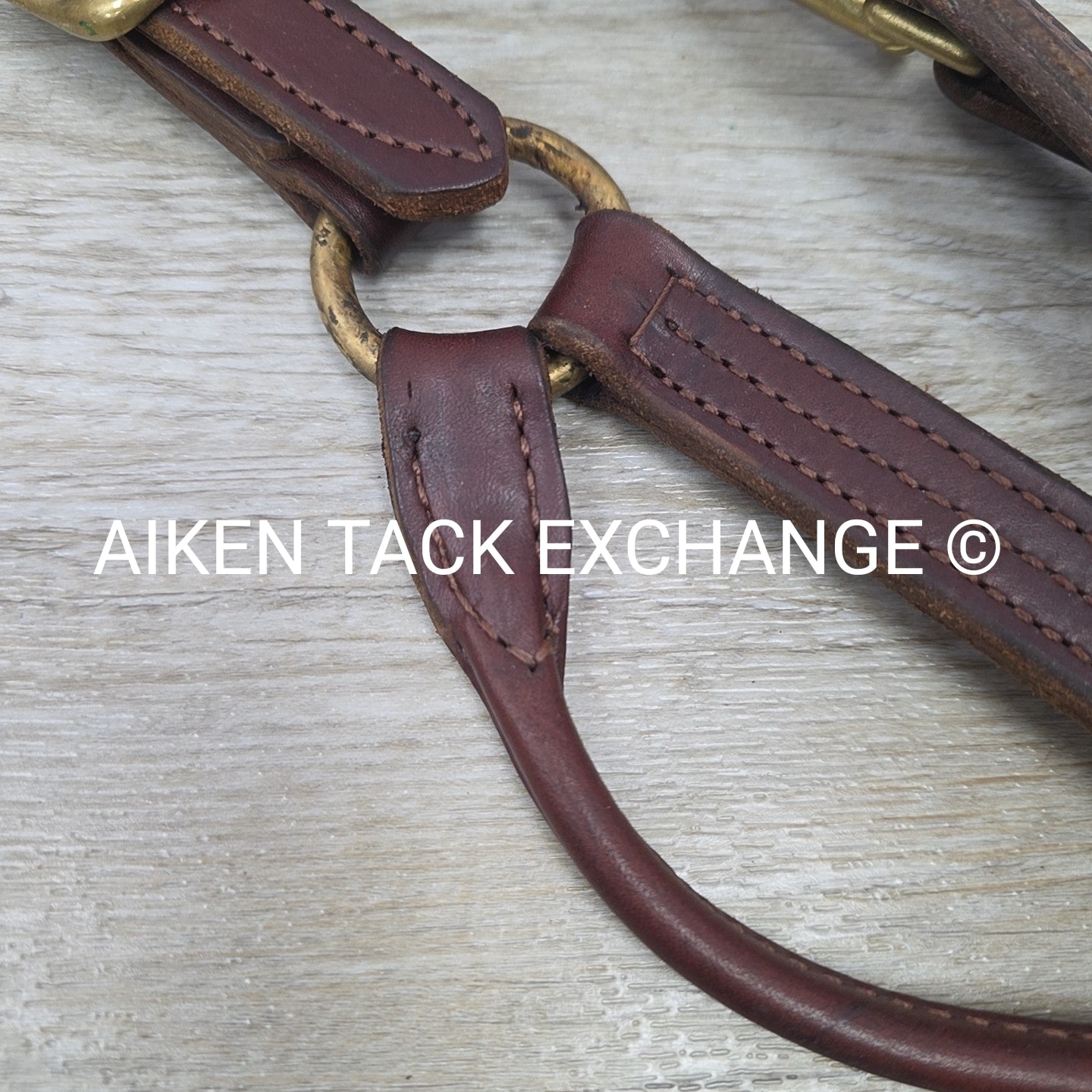 SmartPak Triple Stitch Leather Halter, Brown, Size Full