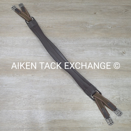 Leather Double End Elastic Equalizer Girth, Brown, 48"