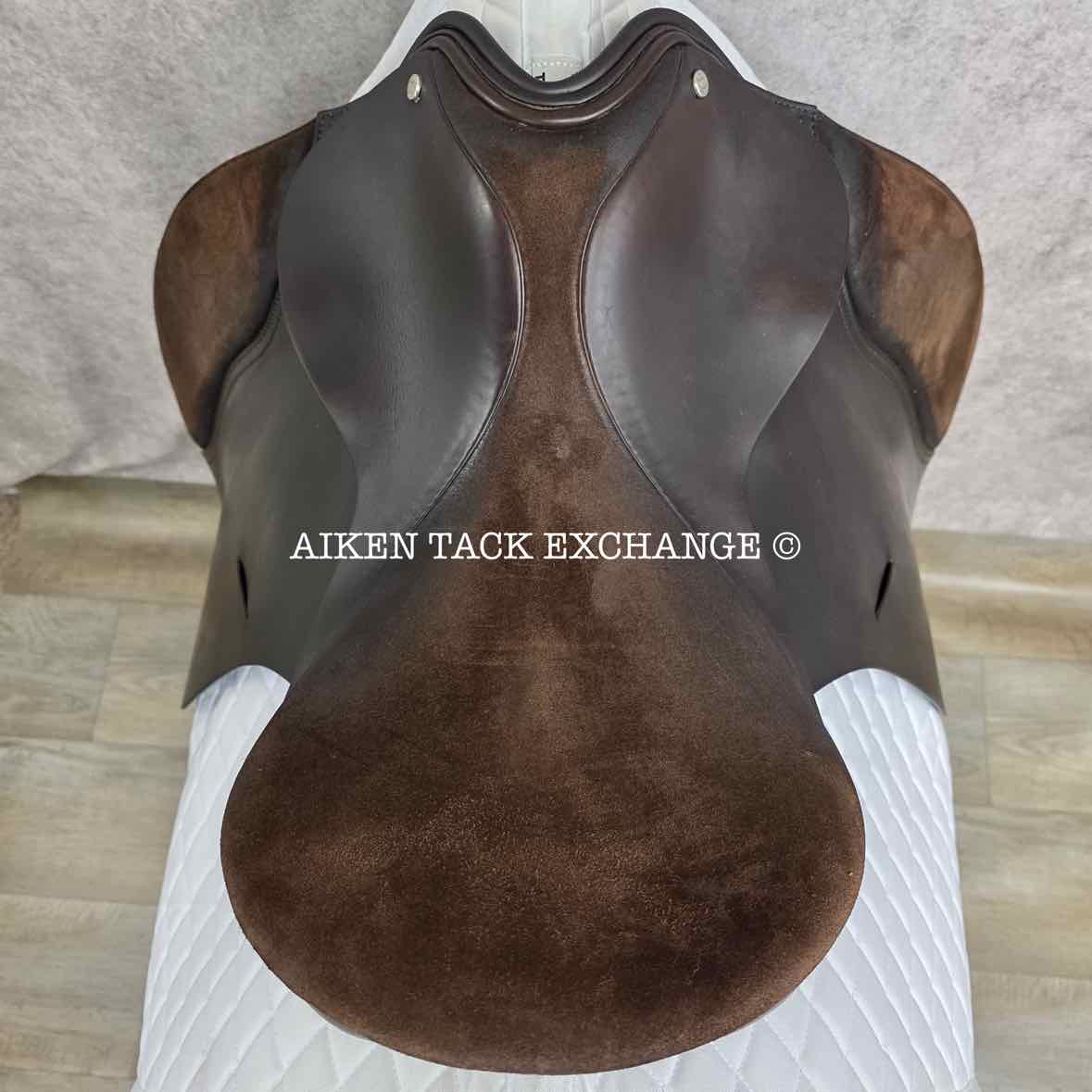 Stackhouse Dressage Saddle, 17" Seat, Medium Tree, Wool Flocked Panels