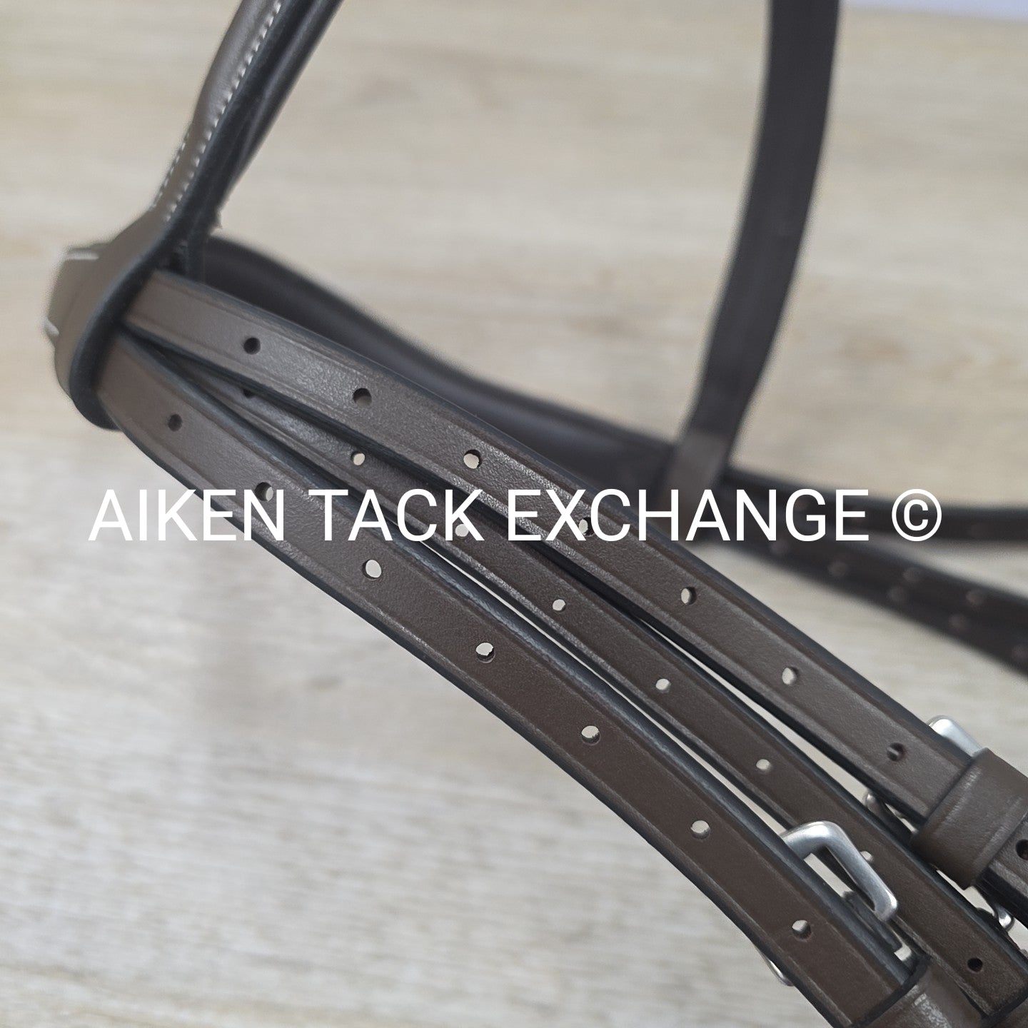 HDR Pro Mono Crown Flash Bridle with Rubber Reins, Havana, Oversize