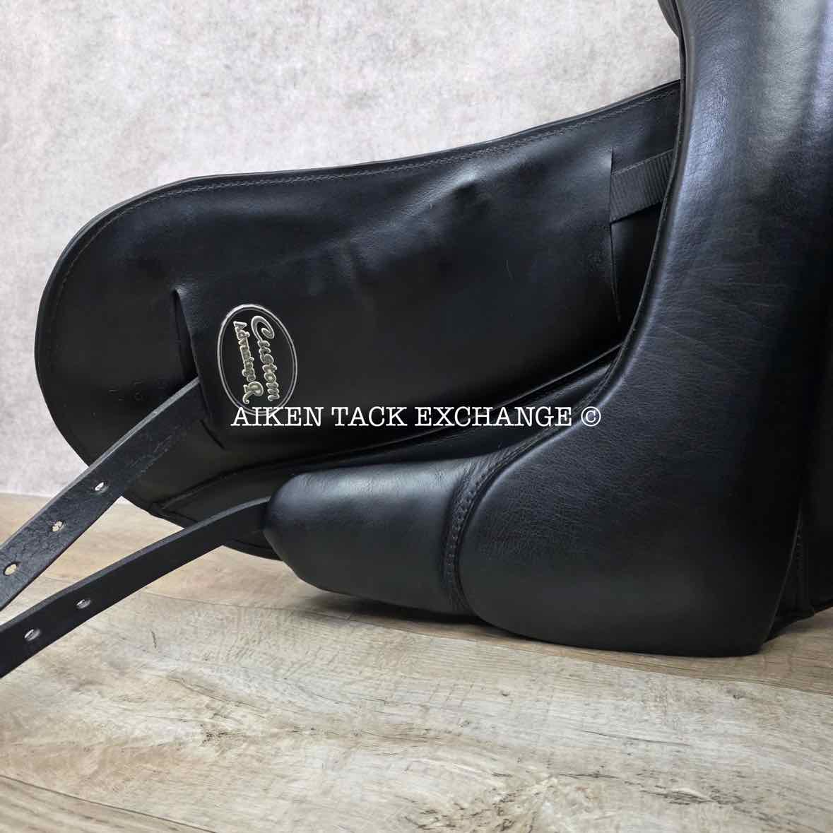 2019 Custom Saddlery Advantage R Monoflap Dressage Saddle, 17.5" Seat, Adjustable Tree, Wool Flocked Hybrid Panels