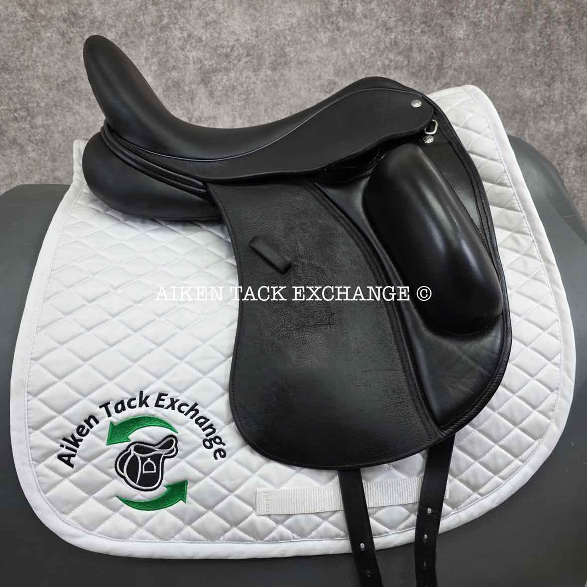 2021 Custom Saddlery Wolfgang Solo II Monoflap Dressage Saddle, 17.5" Seat - Short Flap, Adjustable Tree, Wool Flocked Panels