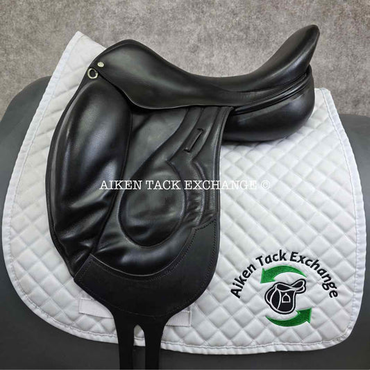 **On Trial** Stackhouse Monoflap Dressage Saddle, 17.5" Seat, Medium Narrow Tree, Wool Flocked Panels