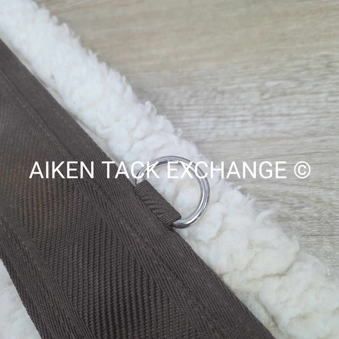 Oaklyn Removable Fleece Double End Elastic Girth, Brown, Size 40"