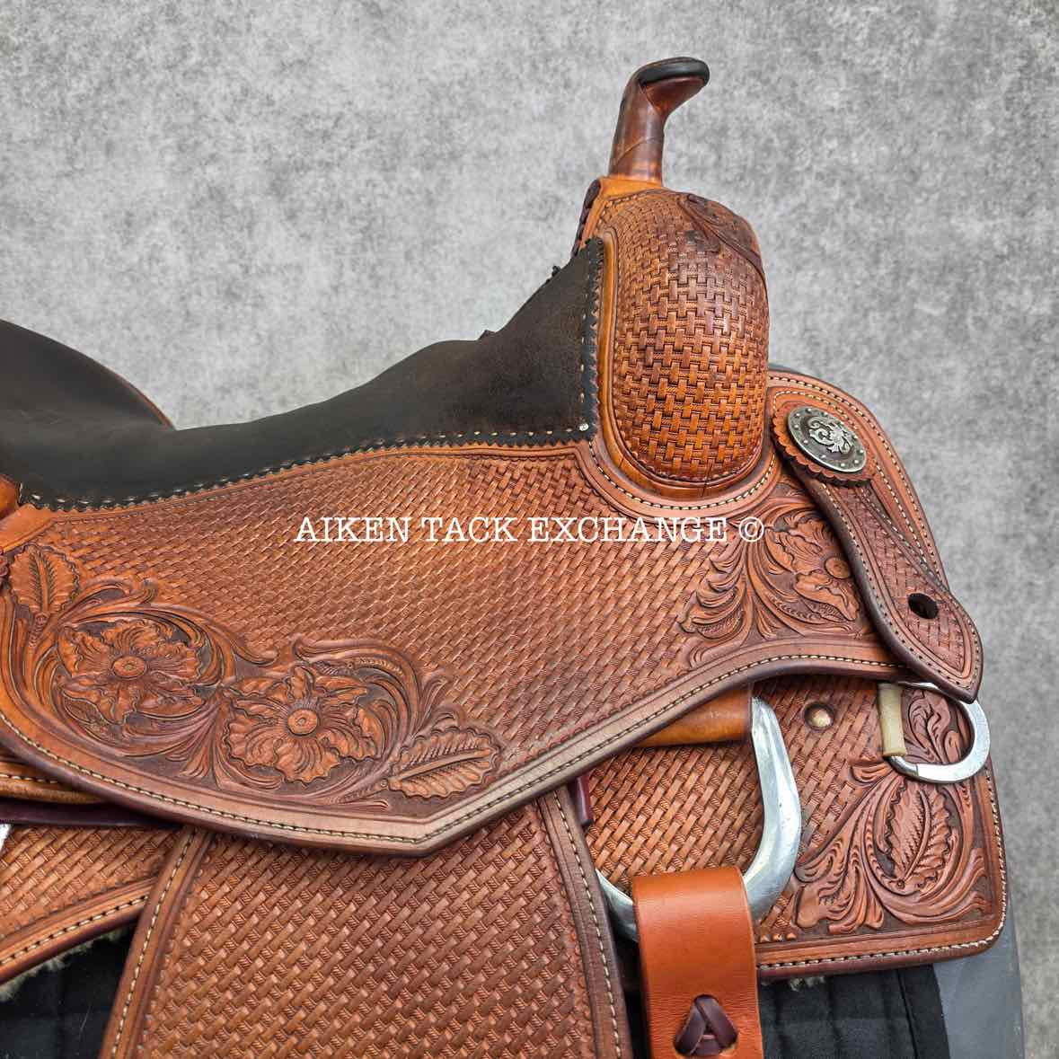 Bob Avila Western Saddle, 15.5" Seat, Regular Tree - Semi QH Bars
