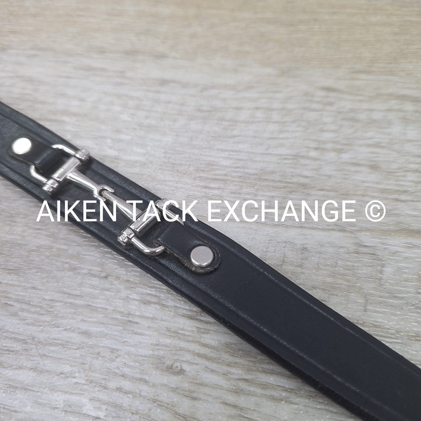 Tory Leather Snaffle Bit Belt, Black, 34