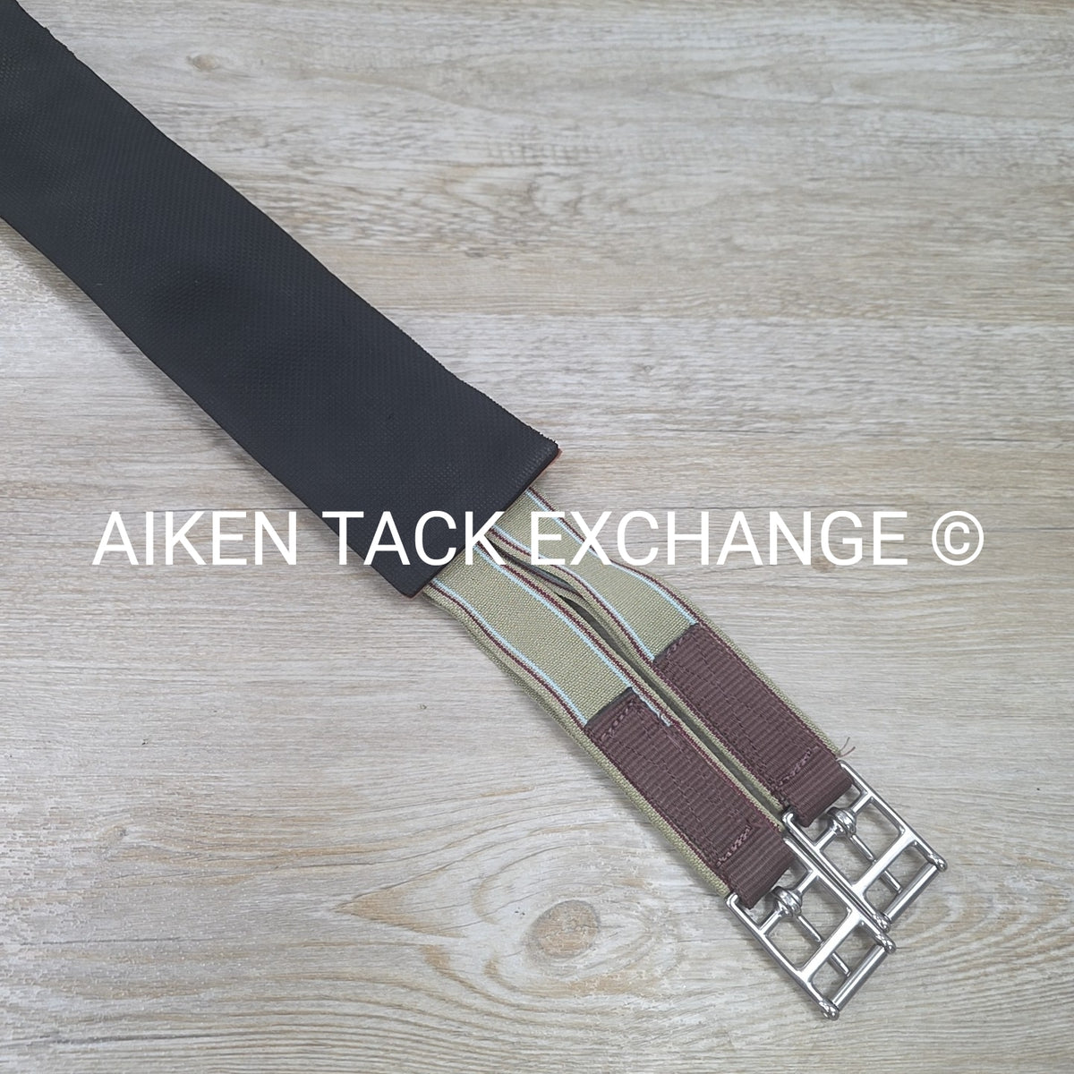 Neoprene Lined Double End Elastic Girth, Brown, Size 54"