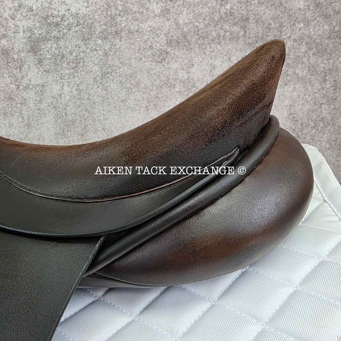 Stackhouse Dressage Saddle, 17" Seat, Medium Tree, Wool Flocked Panels