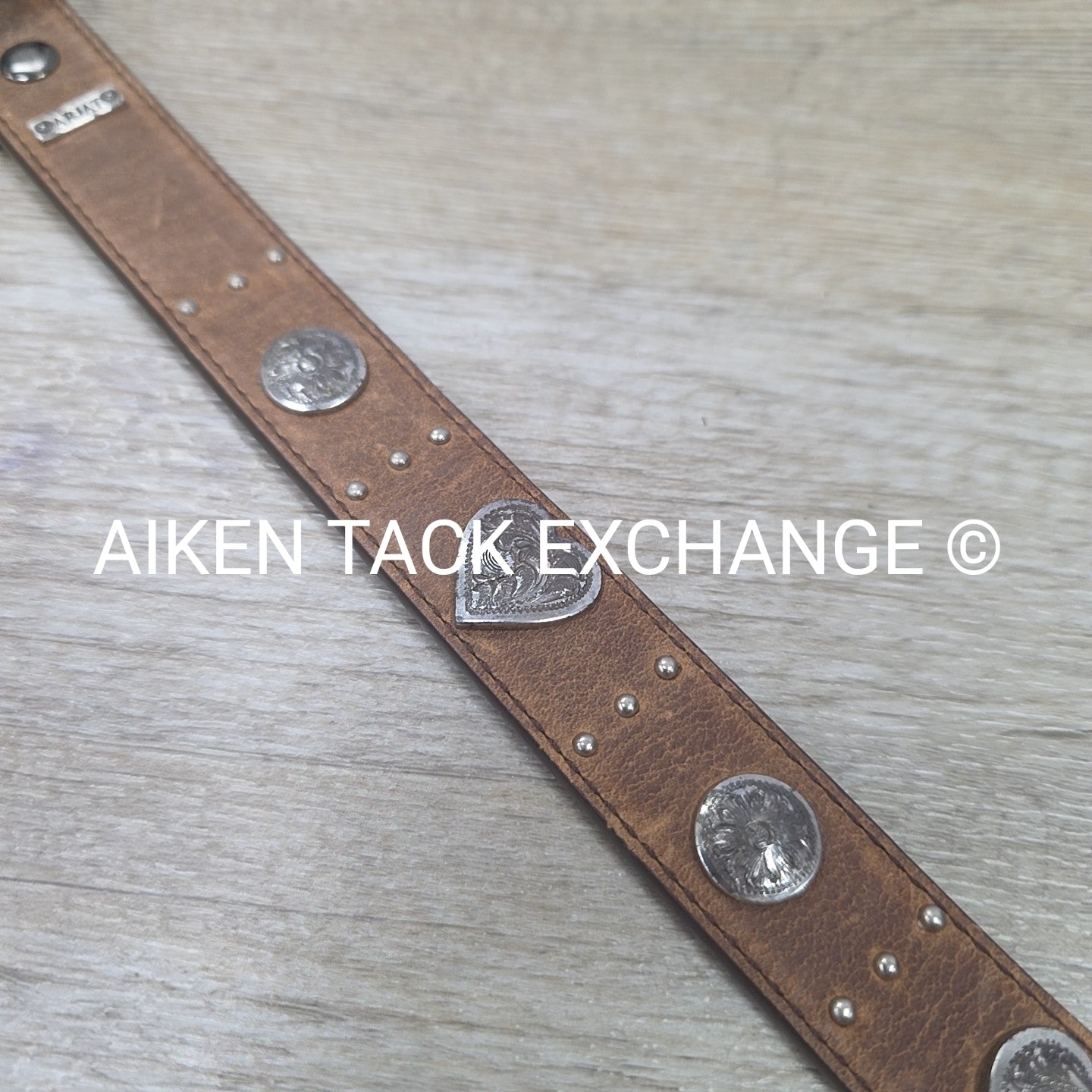 Ariat Heart Shaped Concho Belt, Size 28