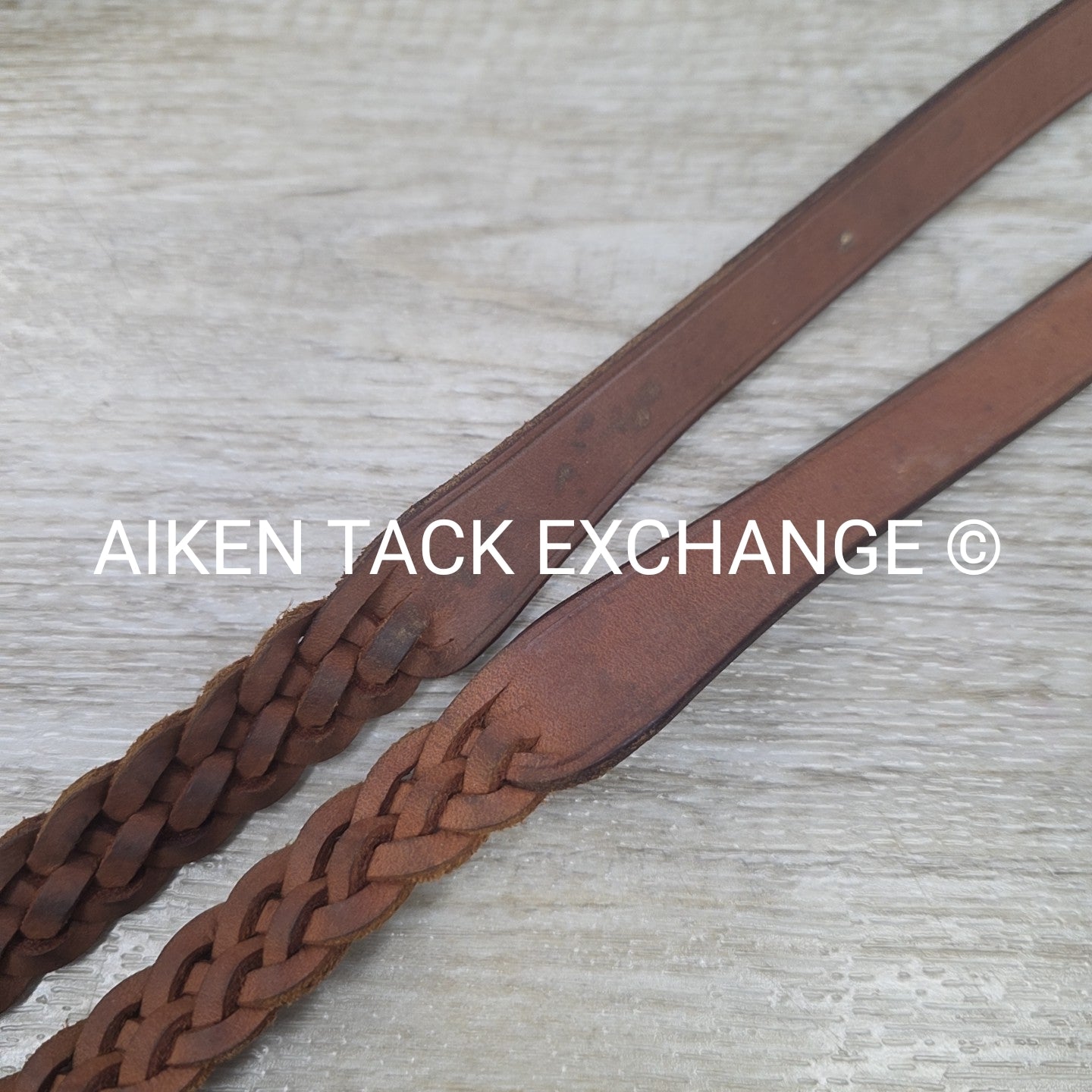 BARGAIN BUNDLE: 2 Pair Plaited Braided Reins, Brown