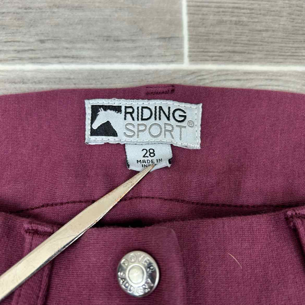 Dover Saddlery Riding Sport Silicone Grip Knee Patch Breeches, Size 28