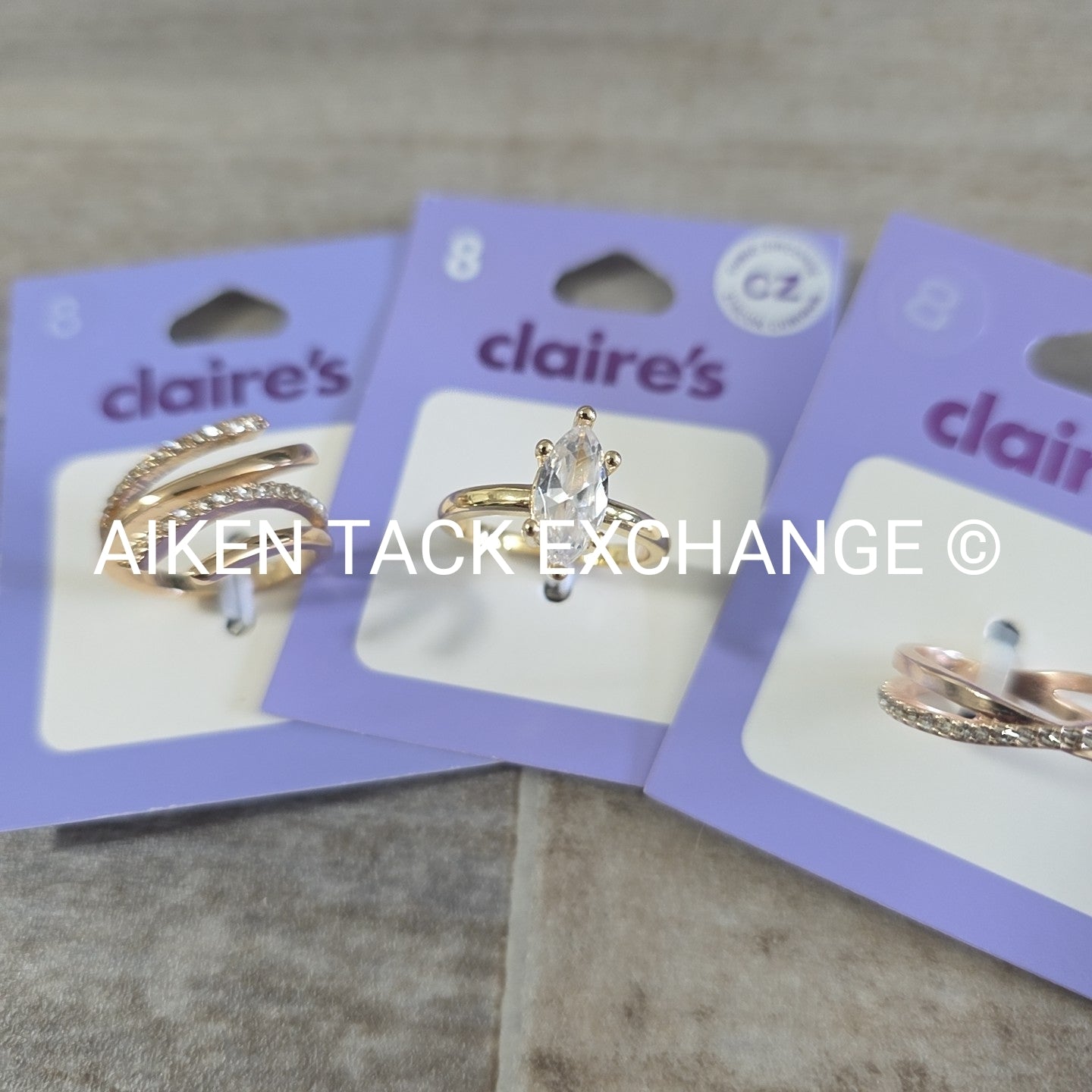 Claire's Rings (3) - Size 8