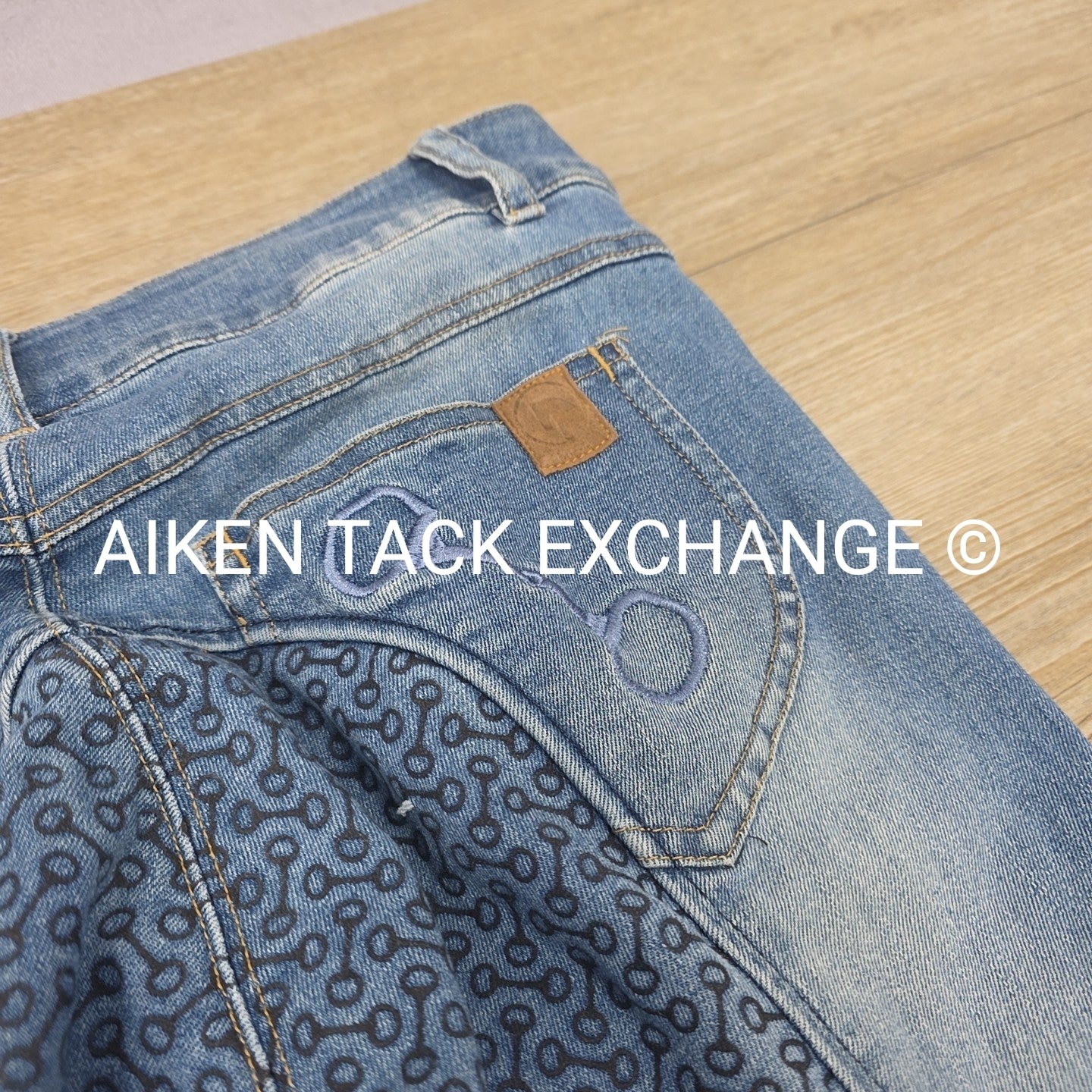 Horze Silicone Grip Full Seat Denim Breeches, Women's 28