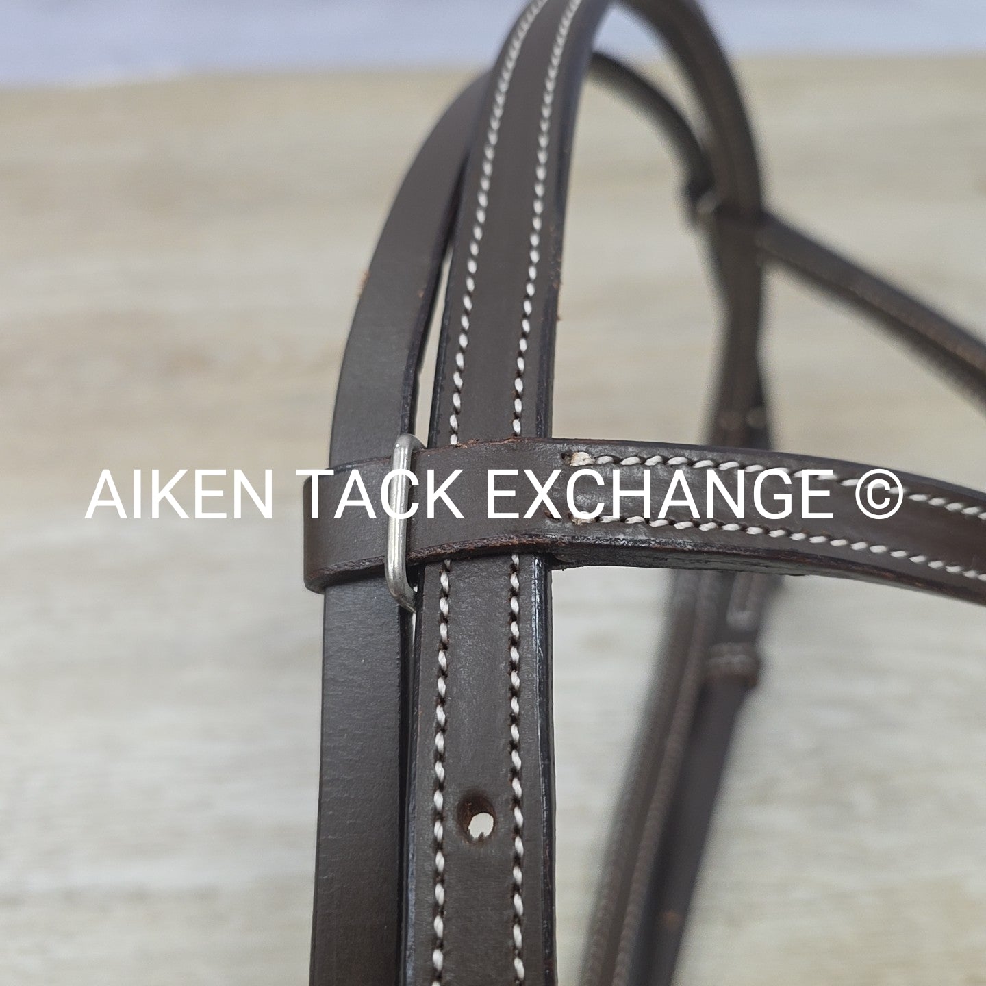 TuffRider Western Headstall with Latigo Bit Ties, Brown, Size Full/Horse