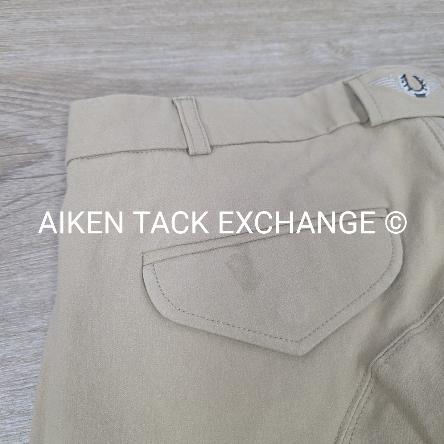 TuffRider Front Zip Knee Patch Breeches, Men's 34