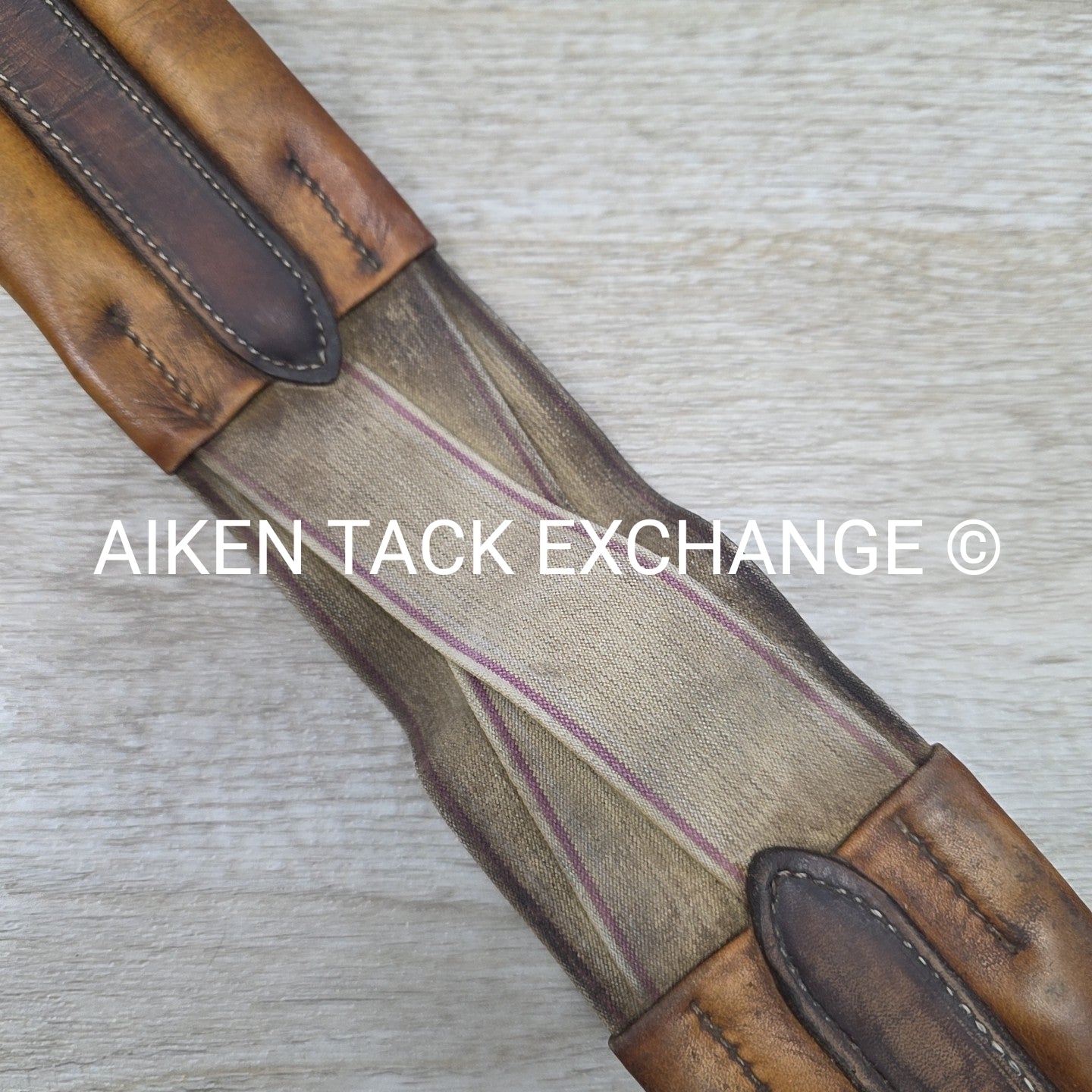 Mortack Girth with Double Elastic, Brown, 46"